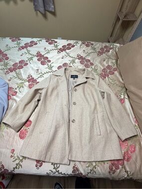 London Fog Cream Pea Coat
